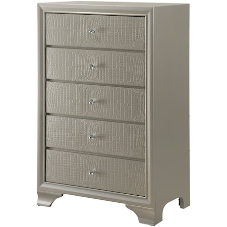 Glam Five Drawer Chest