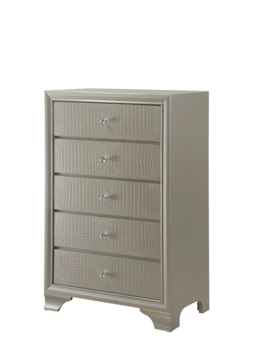 Glam Five Drawer Chest