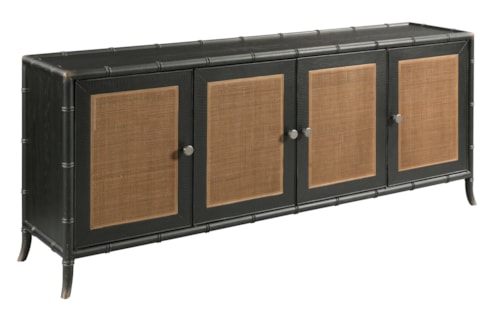 Transitional 4-Door Entertainment Credenza