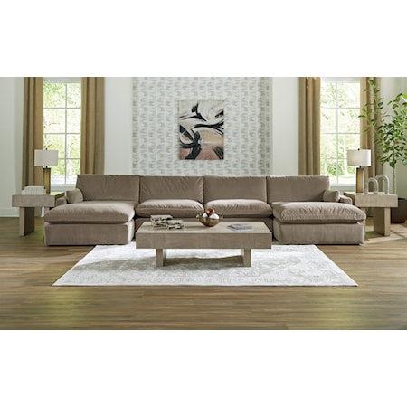 4-Piece Sectional With Chaises