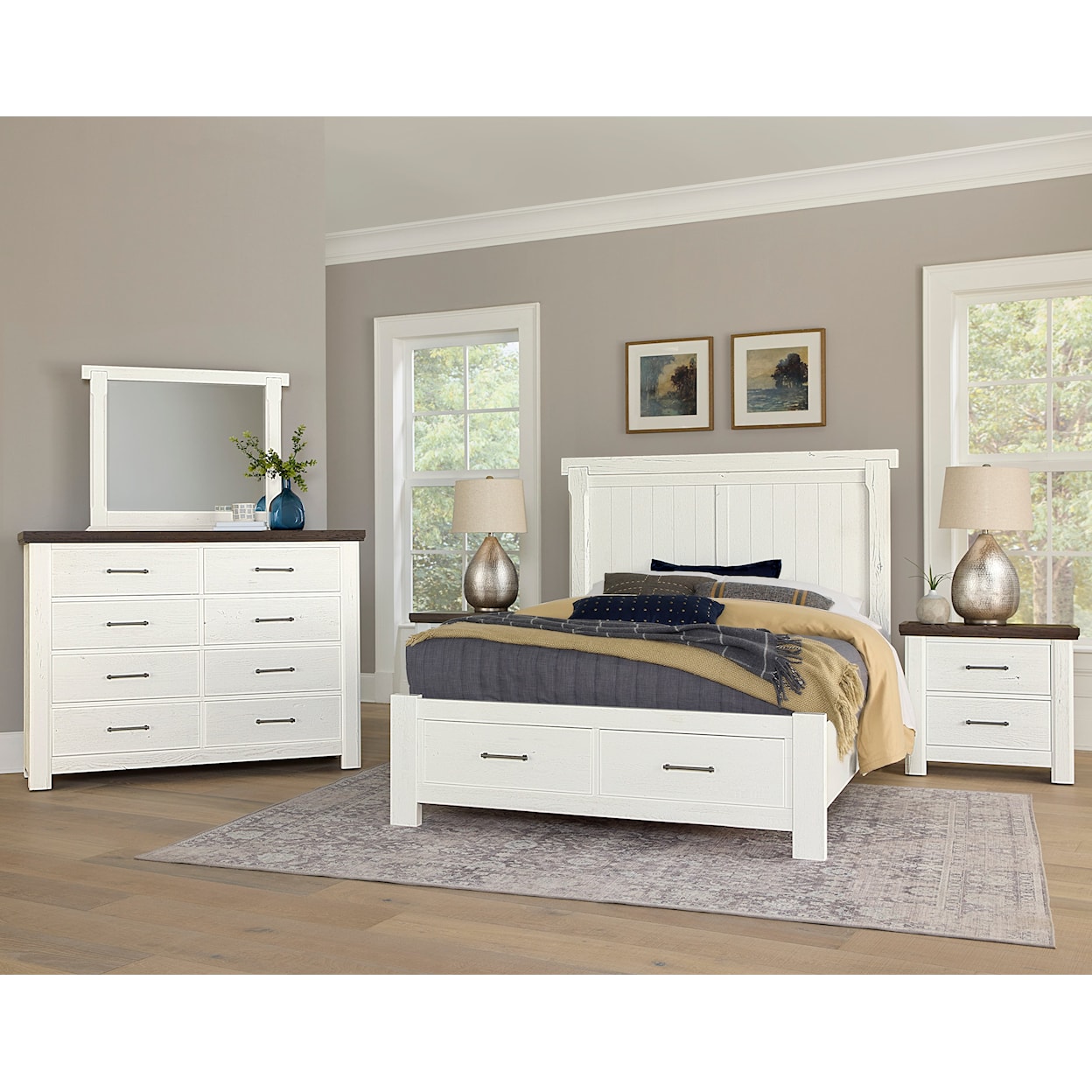 Vaughan Bassett Yellowstone 5-Piece King Dovetail Storage Bedroom Set