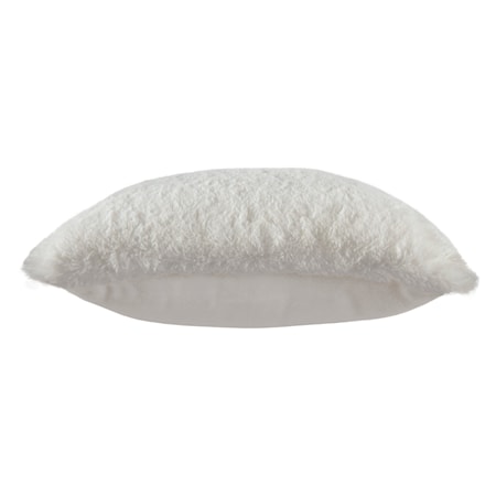 Gariland White Faux Fur Pillow