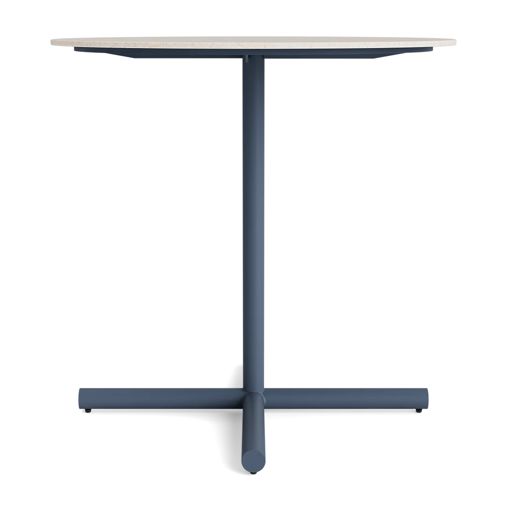 36" Round Stone-Top Pedestal Counter Table