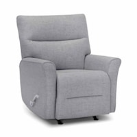 Modern Rocking Recliner with Flare Arms