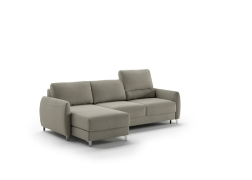 Contemporary Full XL Loveseat Sleeper with Reversible Storage Chaise
