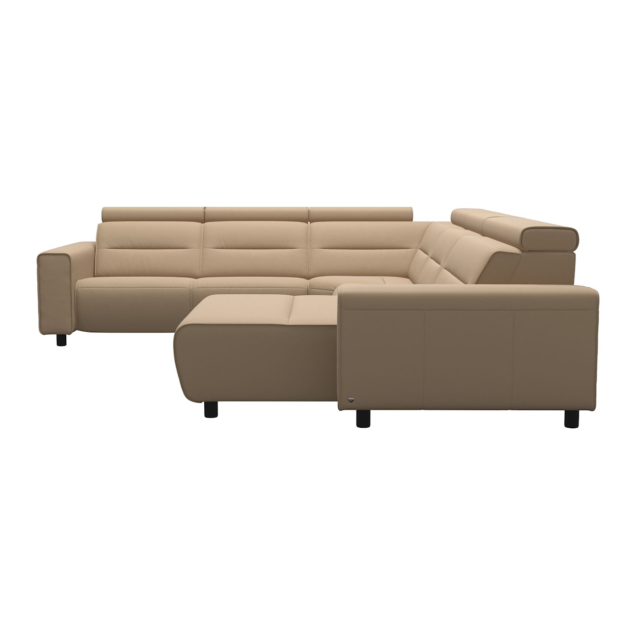 Stressless by Ekornes Emily 4-Seat Pwr Reclining Sectional w/ Chaise