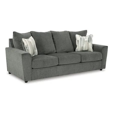 Contemporary Sofa with Coordinating Accent Pillows