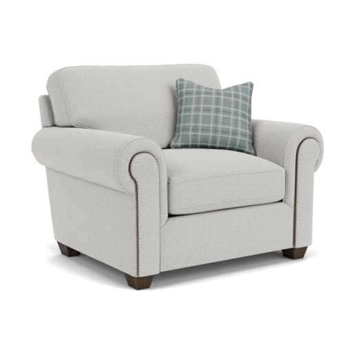 Transitional Chair with Nailhead Trim