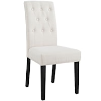 Dining Fabric Side Chair with Button Tufting