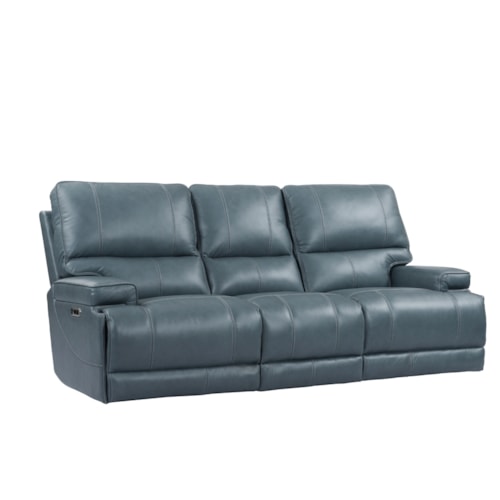 Casual Cordless Power Reclining Sofa with Power Headrests