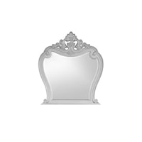 Traditional Arched Dresser Mirror with Carving Detail