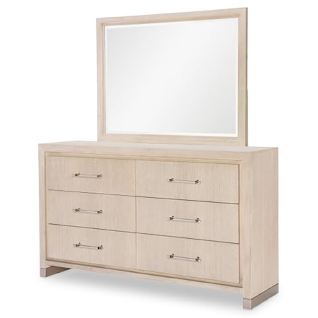 Dresser and Mirror Set