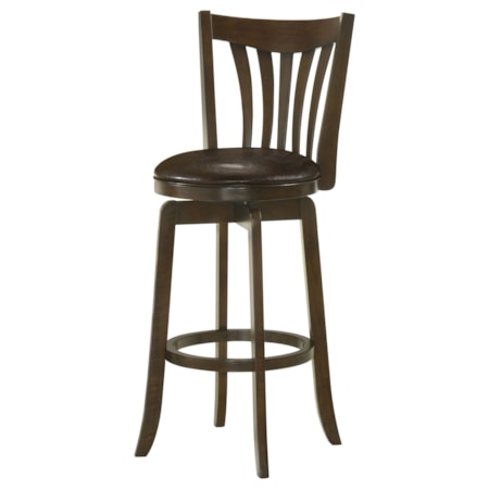 Lambert Wood Pub Height Swivel Bar Chair