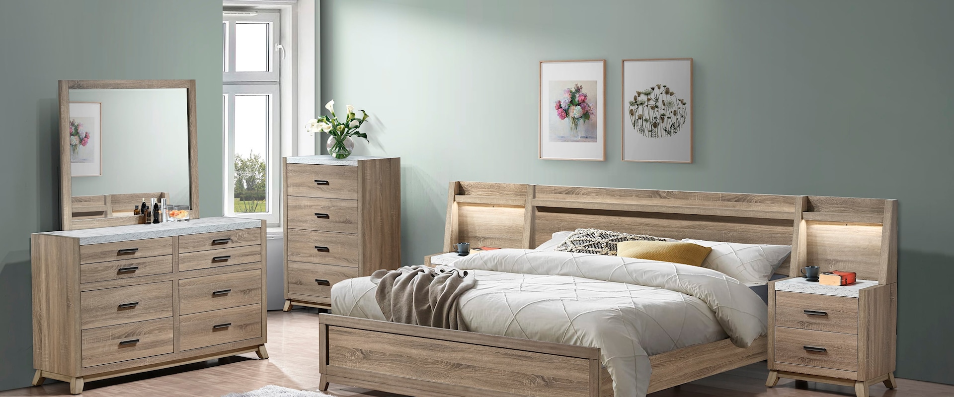 Tilston Contemporary 5-Piece Bedroom Set - Queen