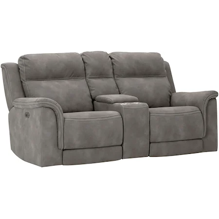 Pwr Reclining Loveseat with Adj Headrests