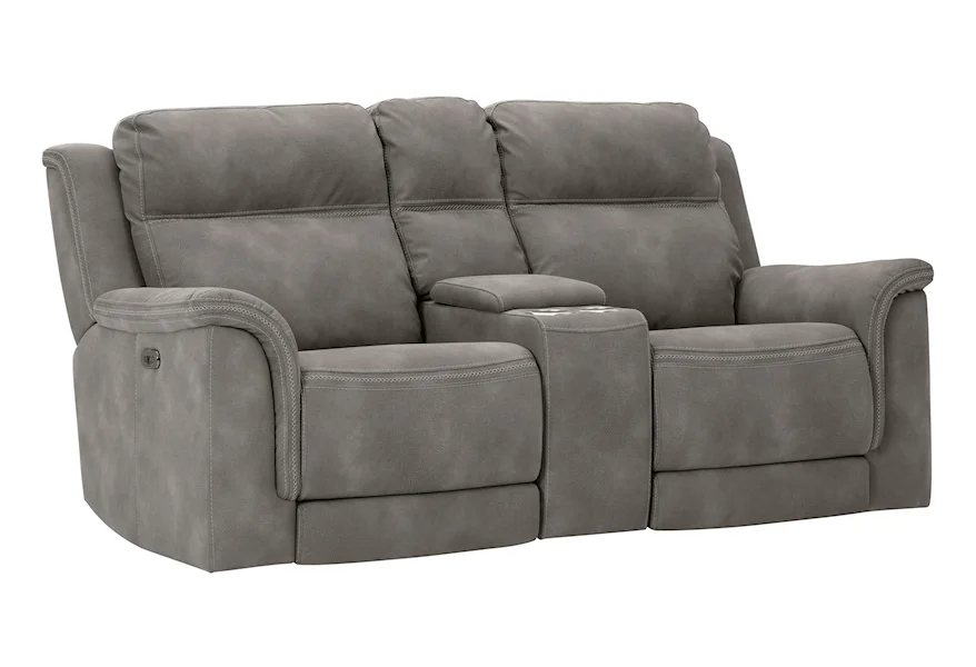 Next-Gen DuraPella Pwr Reclining Loveseat with Adj Headrests by Signature Design by Ashley at Zak's Home Outlet