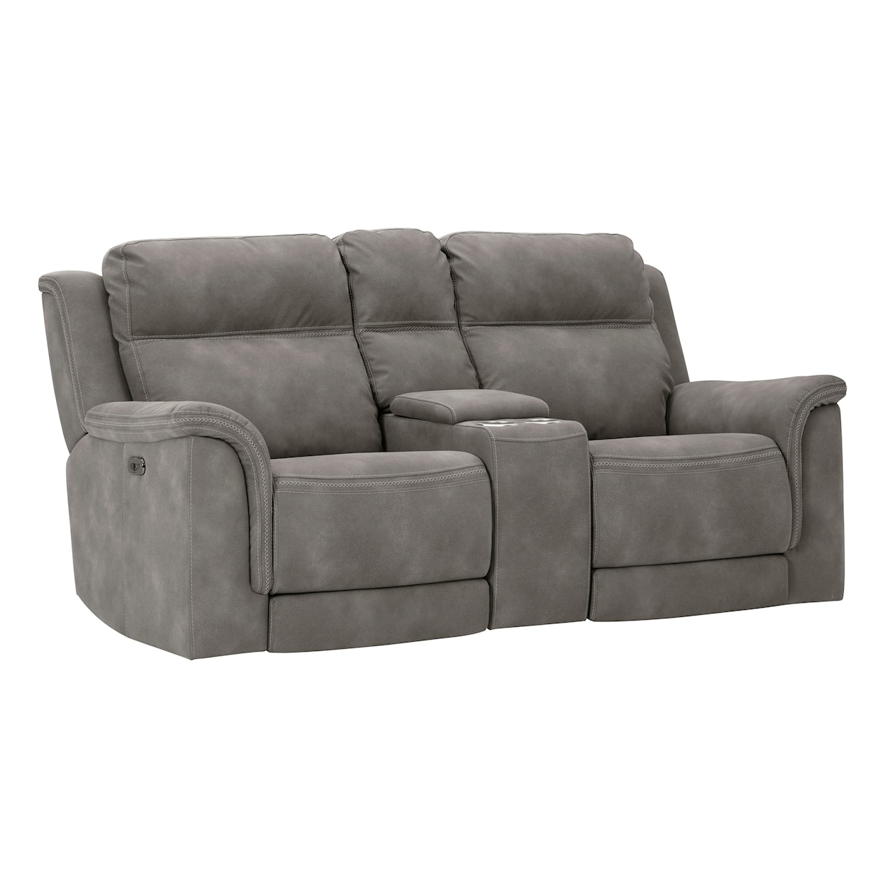 Ashley Furniture Signature Design Next-Gen DuraPella Pwr Reclining Loveseat with Adj Headrests