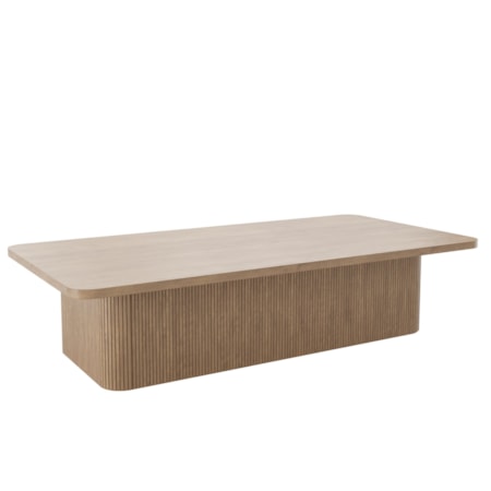 68" Rectangular Fluted Coffee Table