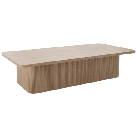 68" Rectangular Fluted Coffee Table