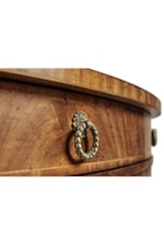 Jonathan Charles JC Traditional Crotch Walnut Demilune Sideboard