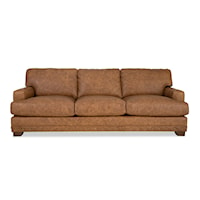 Contemporary Sofa with Track Armrests & Nail-Head Trim