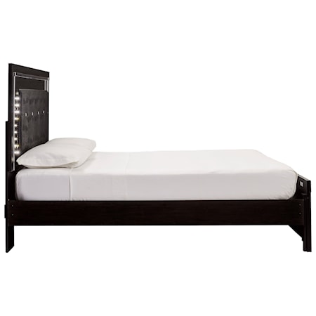 Queen Upholstered Bed with LED Lighting