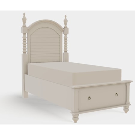 Charleston Arched Panel Twin XL Drawer End