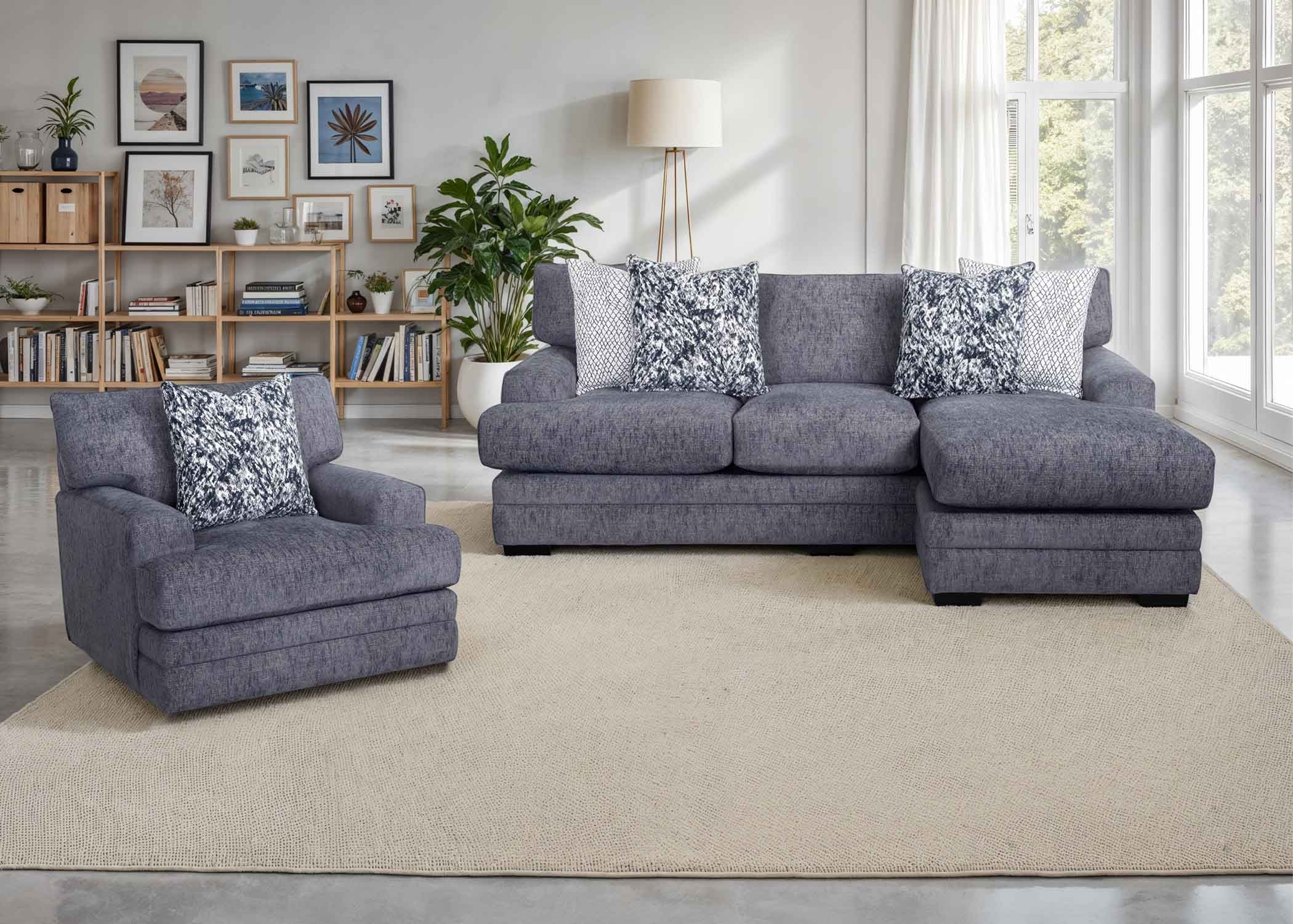 Sofa with Reversible Chaise