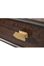 Theodore Alexander Spencer Green Park Transitional Ovate Marble-Top Console Table with Brass-Capped Legs