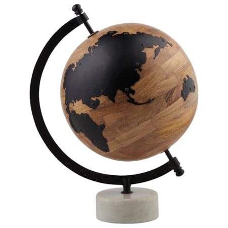 Alameda Natural/Black Globe Sculpture