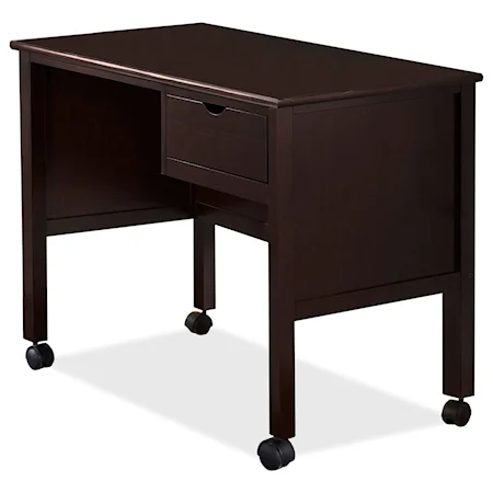 Casual 1-Drawer Desk with Wheels