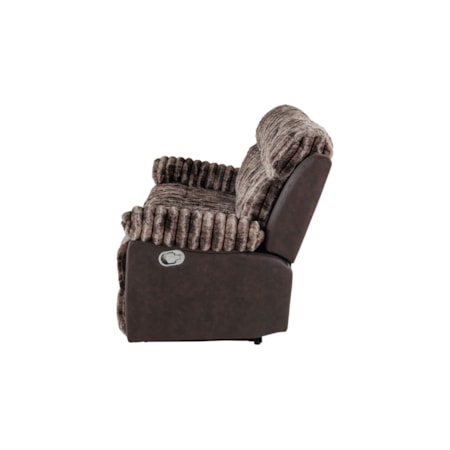 NEWARK BROWN FUR RECLINING SOFA |