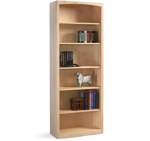 Solid Pine Bookcase with 5 Open Shelves