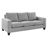 Transitional Sofa with Plush Seating and Track Arms