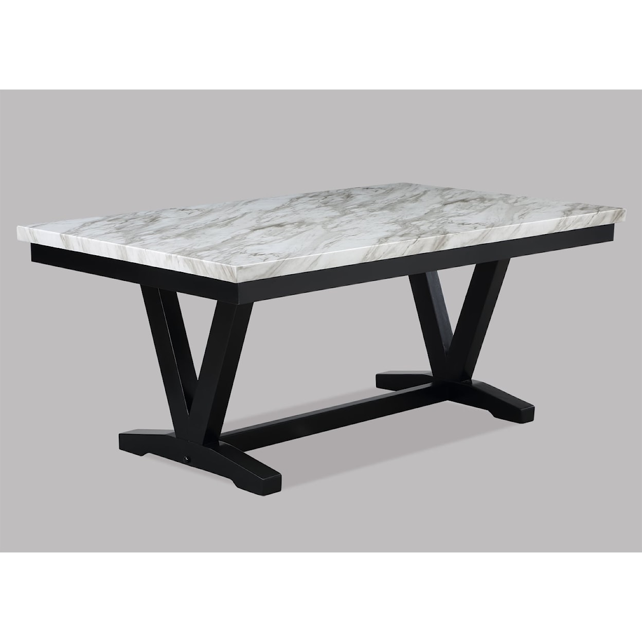 Crown Mark Tanner Dining Table with Faux Marble Table Top