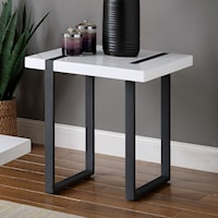 Contemporary End Table with Two-Tone Finish