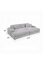 Acme Furniture Hilde Casual Chaise with Two Pillows