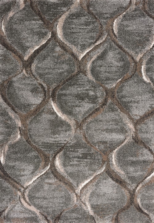 5'3" X 3'3" Charcoal Groove Area Rug