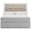 Signature Design Altyra Queen Upholstered Panel Bookcase Headboard