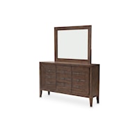 2-Piece Rustic Sideboard and Mirror Set