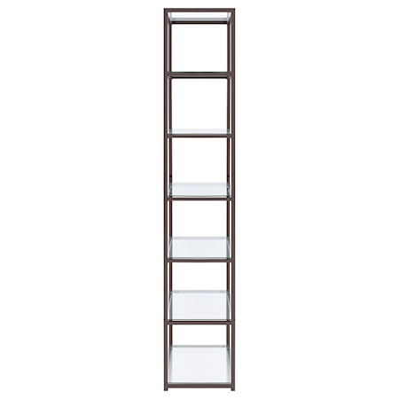 Kate 78-inch Glass Bookshelf