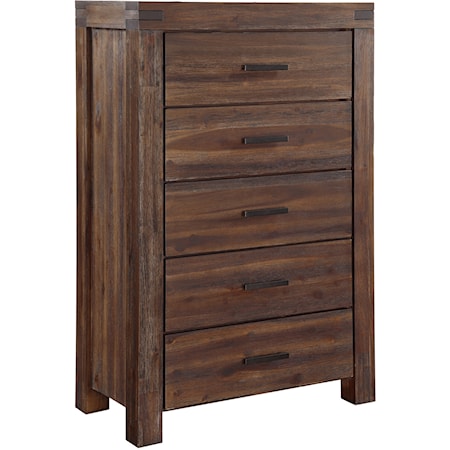 5-Drawer Solid Wood Chest