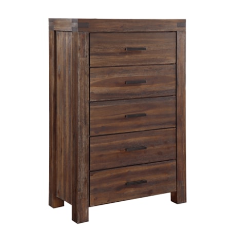 5-Drawer Solid Wood Chest