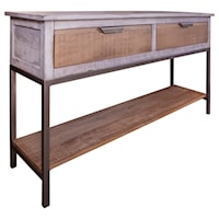 Transitional Sofa Table with Drawers