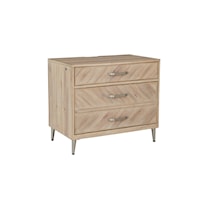 Transitional 2-Drawer Nightstand with 3-Way Touch Pathway Lighting