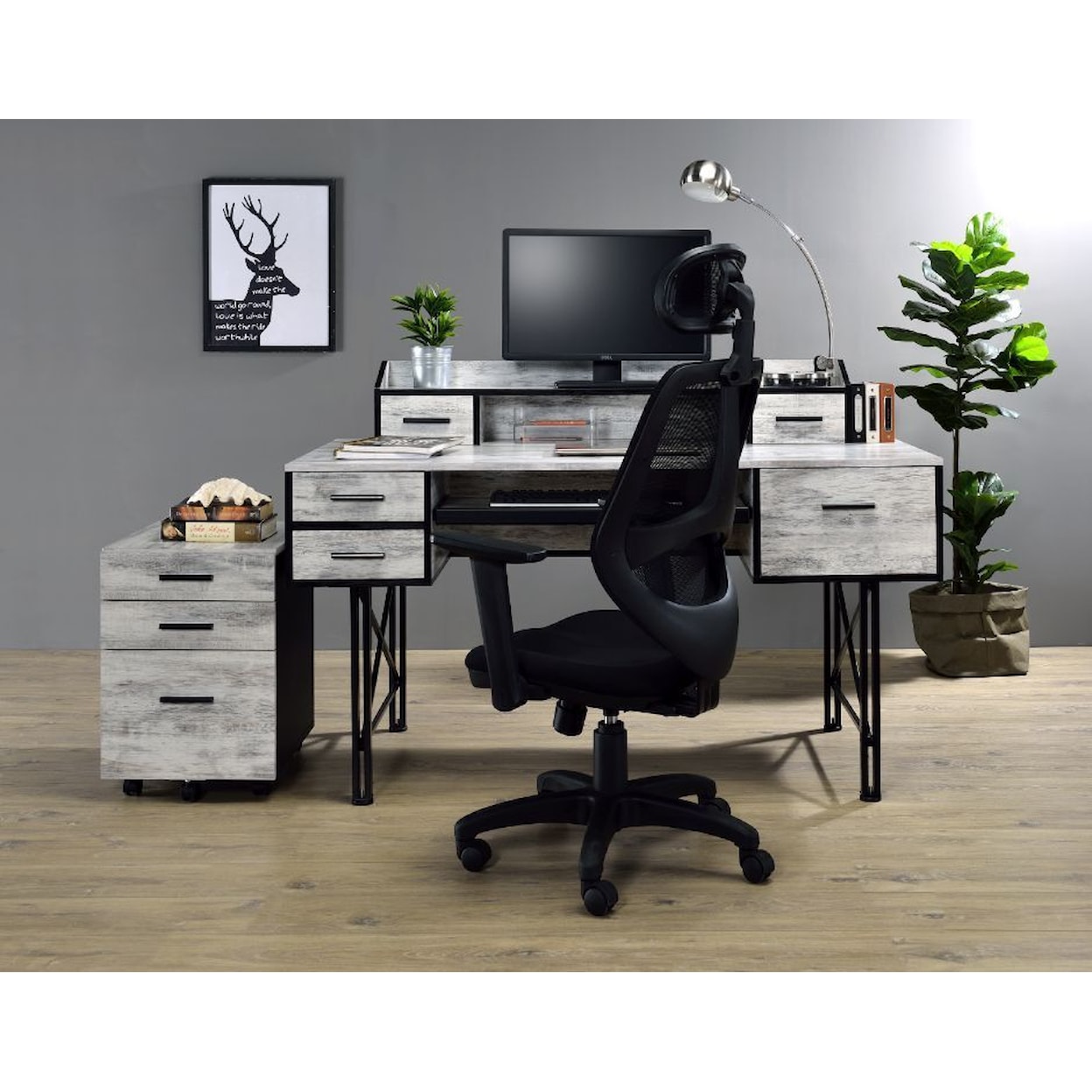 Acme Furniture Safea SALVADOR ANTIQUE WHITE DESK |