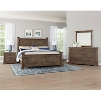 Rustic 4-Piece Queen Bedroom Set