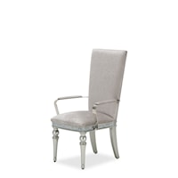 Contemporary Glam Upholstered Arm Dining Chair
