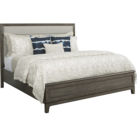 Casual Ross King Upholstered Panel Bed