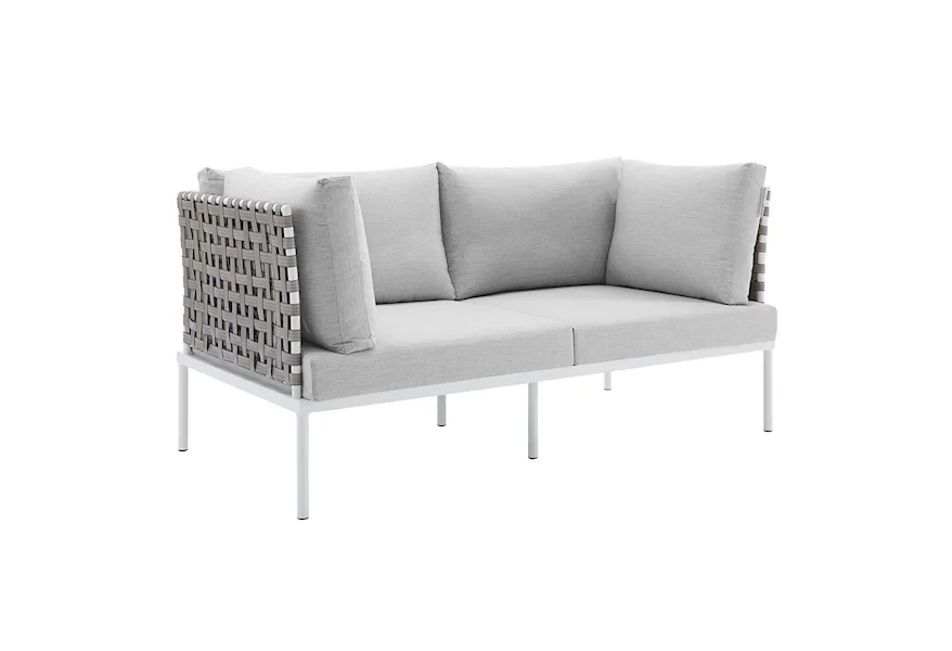 Harmony Outdoor Aluminum Loveseat by Modway at Value City Furniture